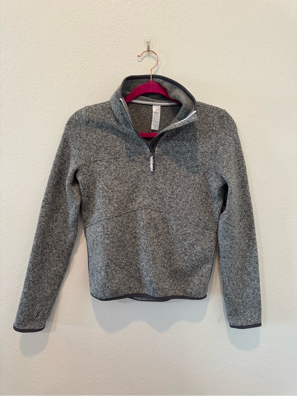 Ivivva Girls Gray Fleece Half-Zip Jacket